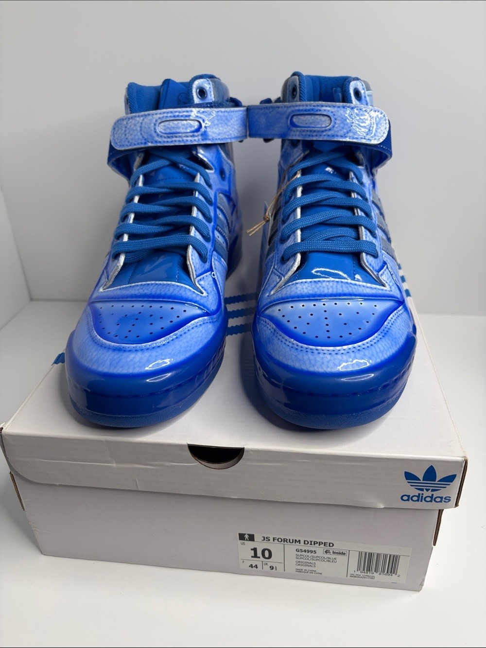NEW Vibrant Blue High-Top Jeremy Scott Sneakers G54995 - Picture 6 of 7